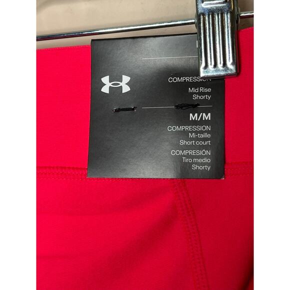 NWT UNDER ARMOUR UA Womens Mid Rise Shorty Compression Shorts Size M - Picture 3 of 4